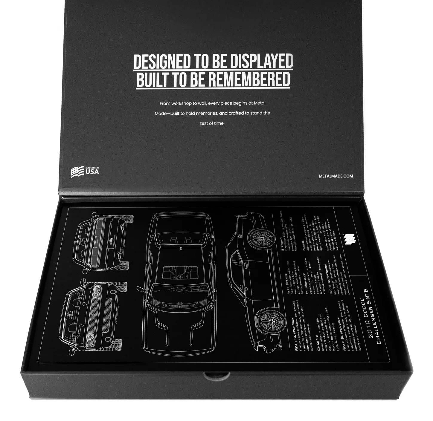 2010 Dodge Challenger SRT8, in the metal made gift box, portrait plate