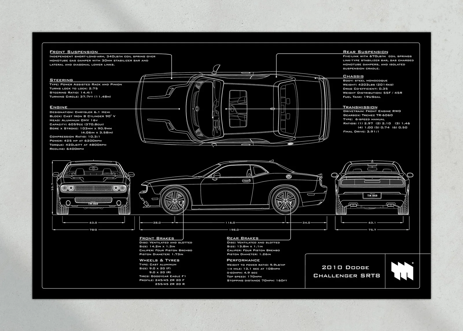 2010 Dodge Challenger SRT8, the print, landscape