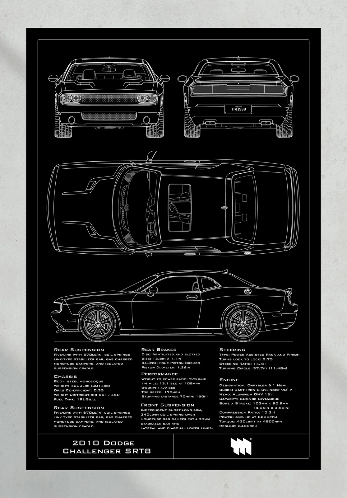 2010 Dodge Challenger SRT8, the print, portrait