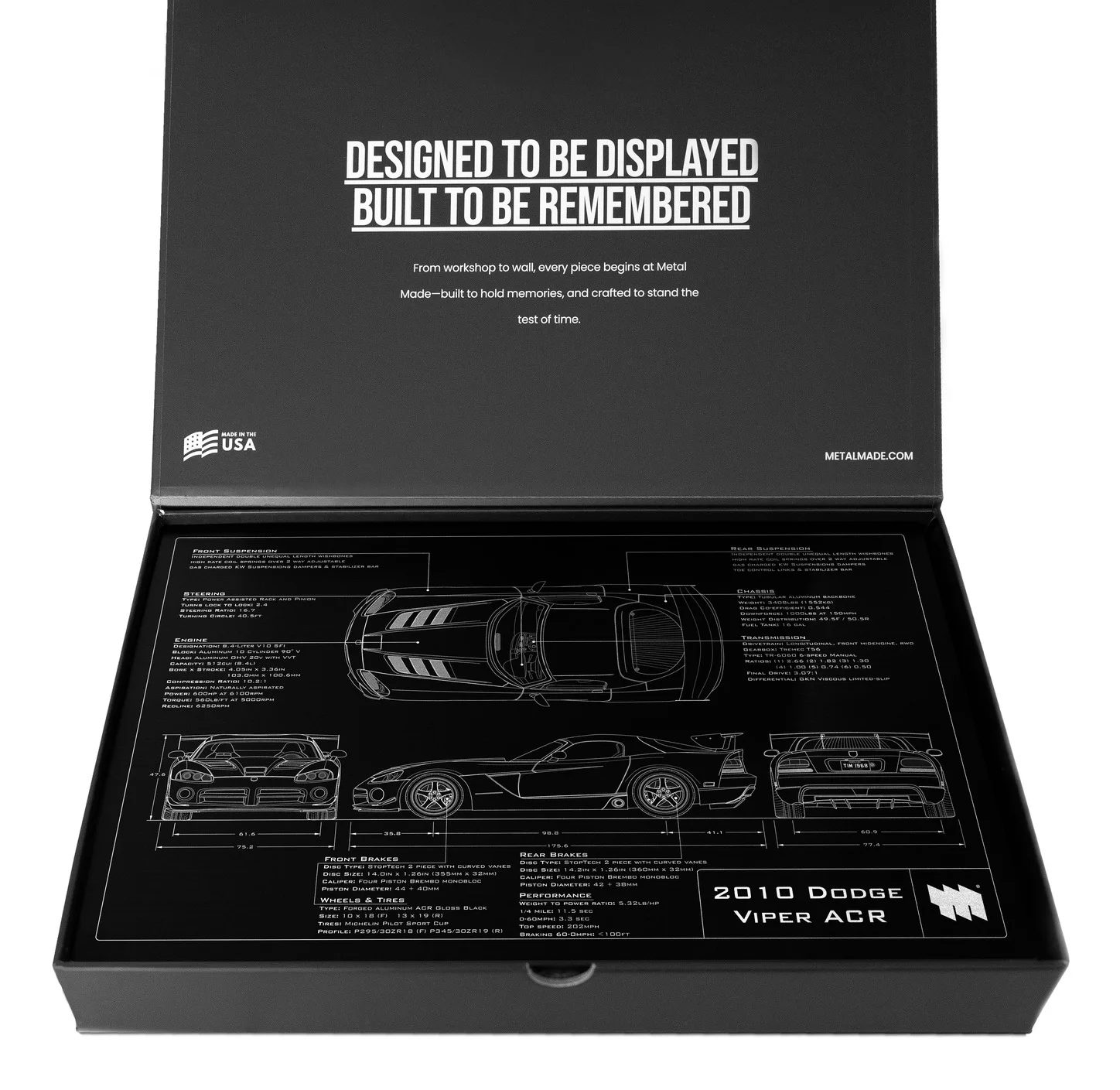 2010 Dodge Viper ACR, in the metal made gift box, landscape plate