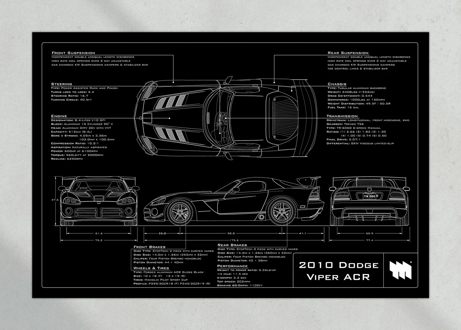 2010 Dodge Viper ACR, the print, landscape