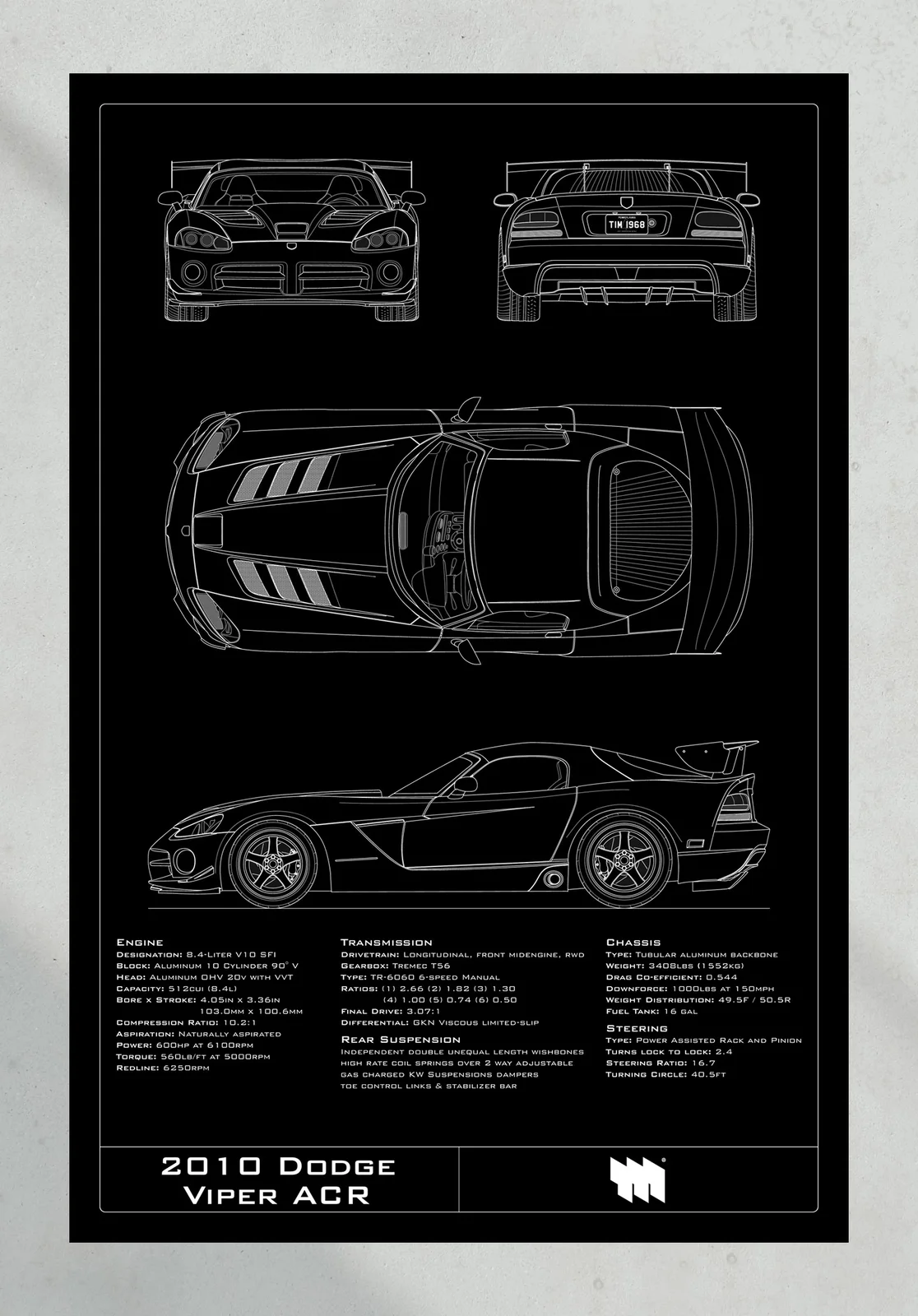 2010 Dodge Viper ACR, the print, portrait