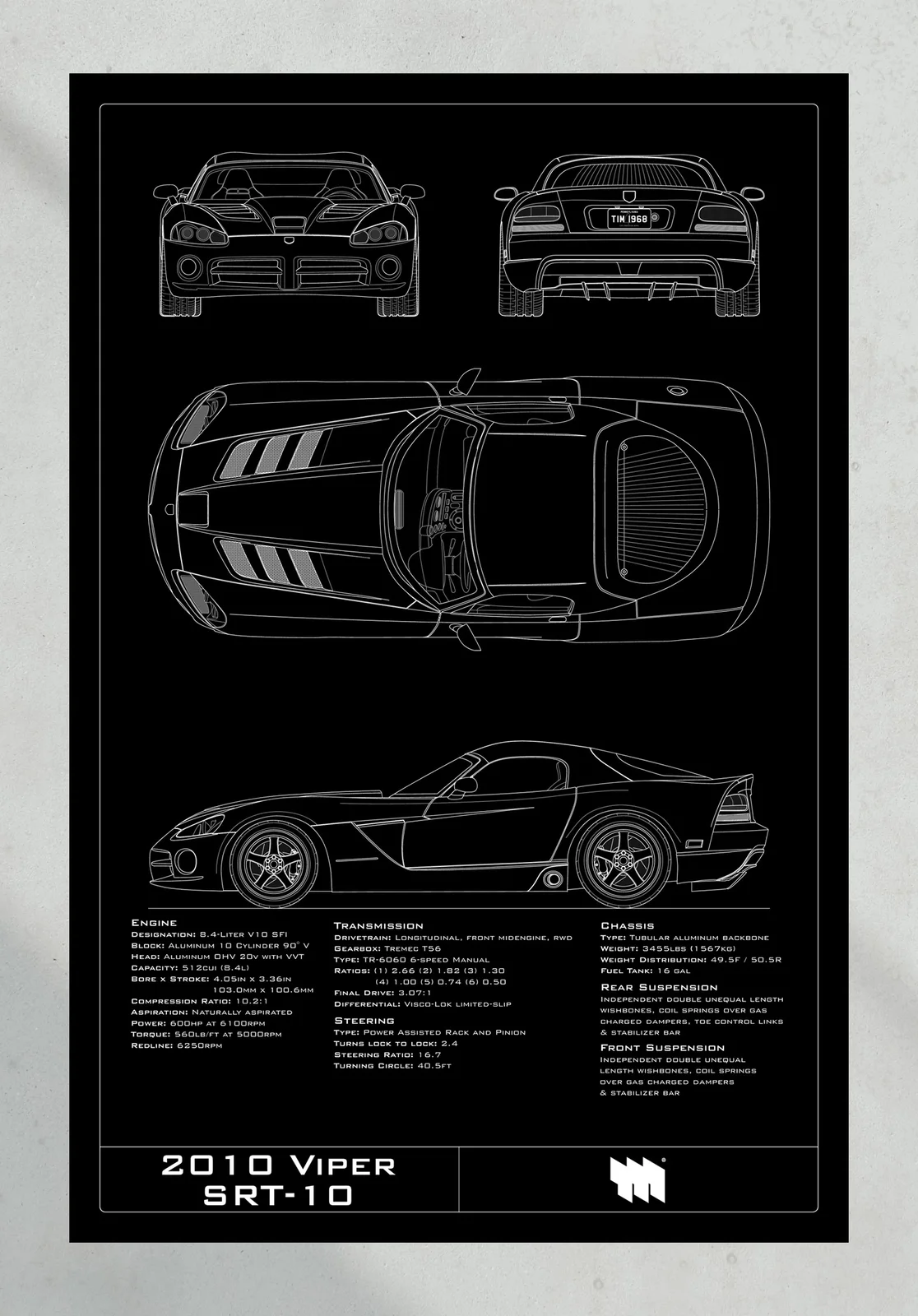 2010 Viper SRT-10, the print, portrait