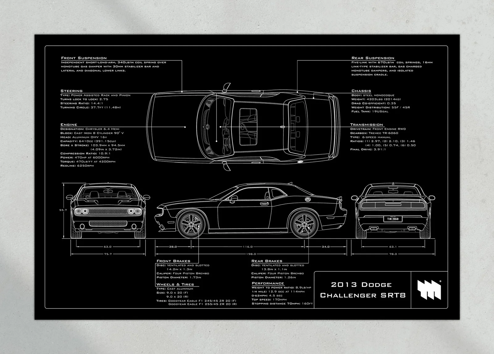 2013 Dodge Challenger SRT8, the print, landscape