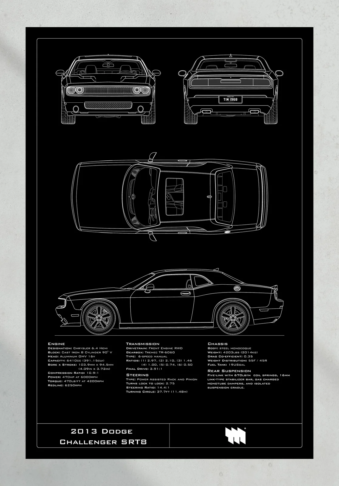 2013 Dodge Challenger SRT8, the print, portrait
