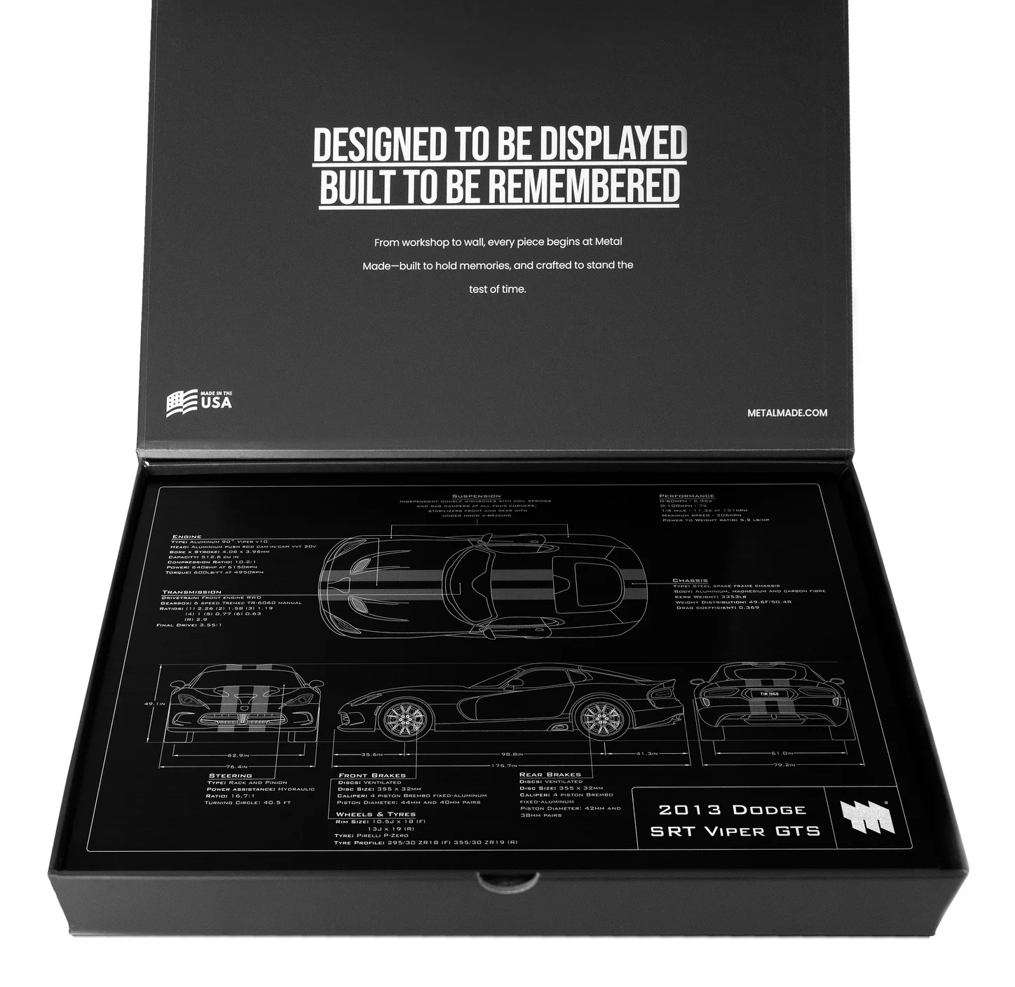 2013 Dodge SRT Viper GTS, in the metal made gift box, landscape plate