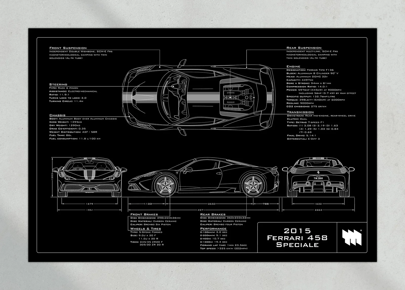 2015 Ferrari 458 Speciale, the print, landscape