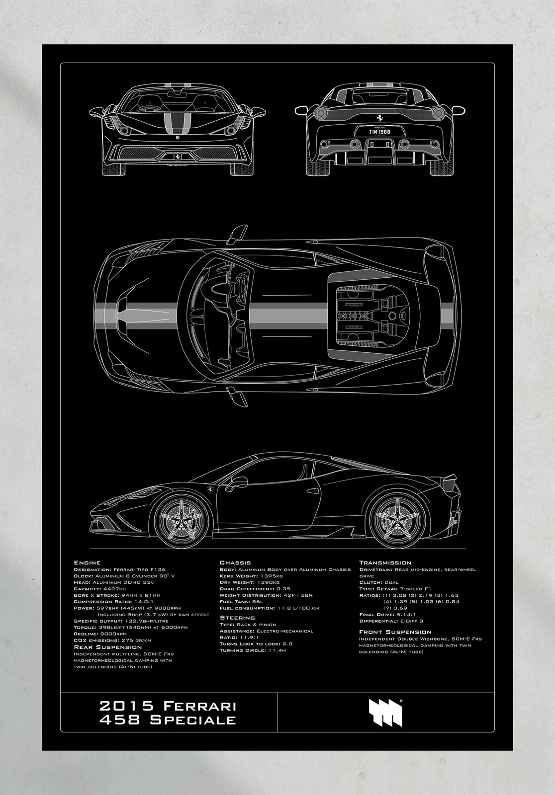 2015 Ferrari 458 Speciale, the print, portrait