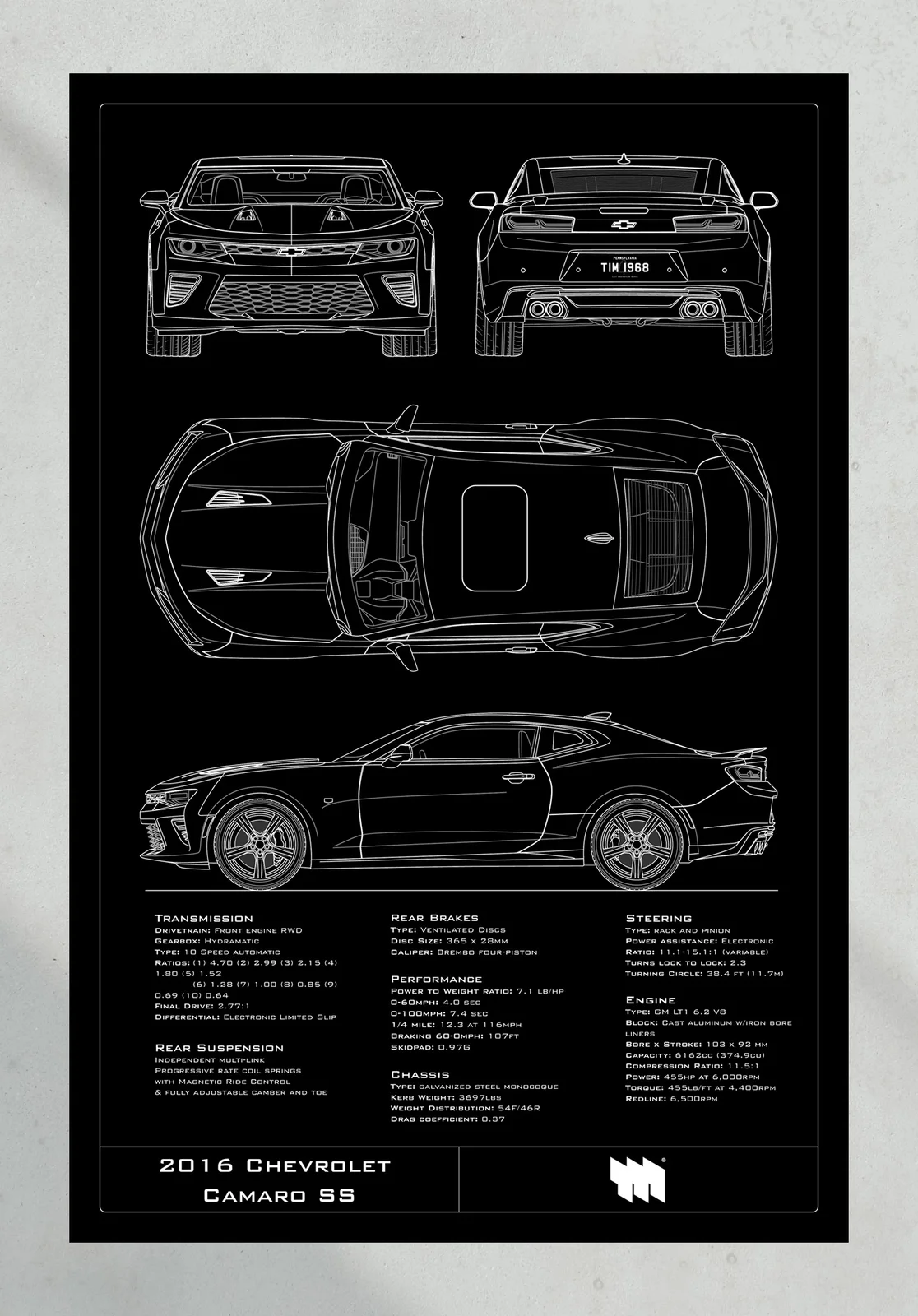 2016 Chevrolet Camaro SS, the print, portrait