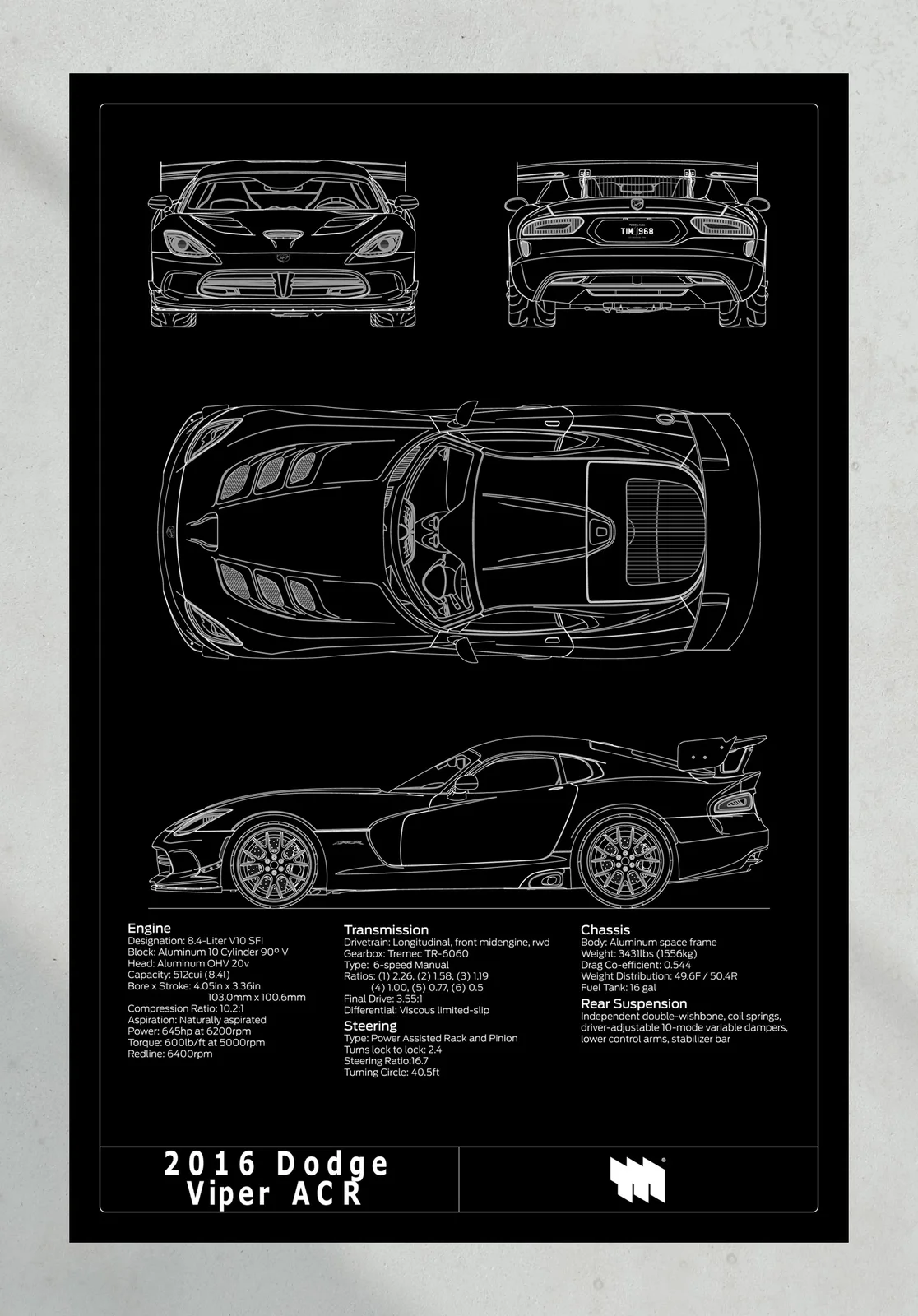 2016 Dodge Viper ACR, the print, portrait