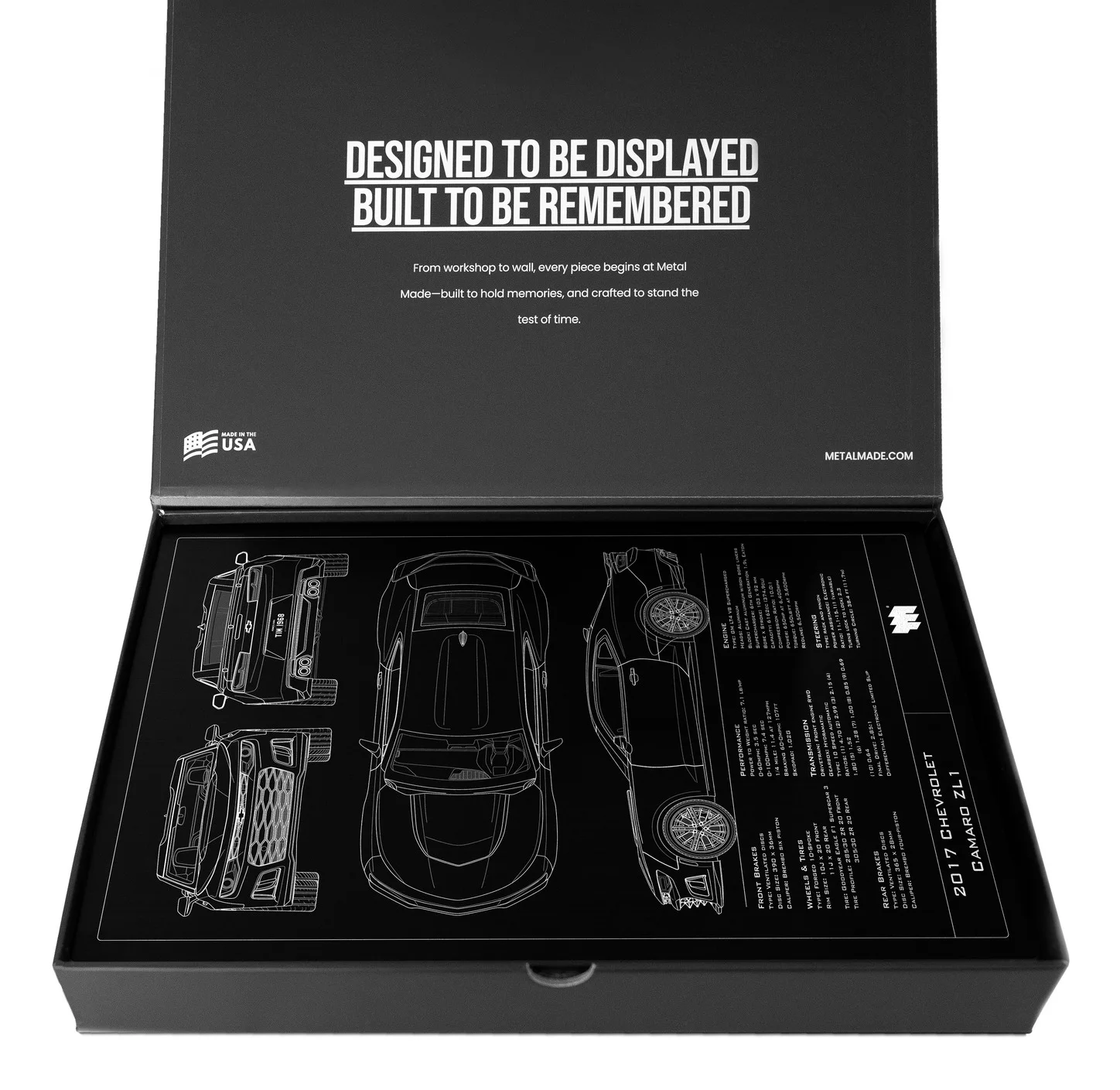 2017 Chevrolet Camaro ZL1, in the metal made gift box, portrait plate