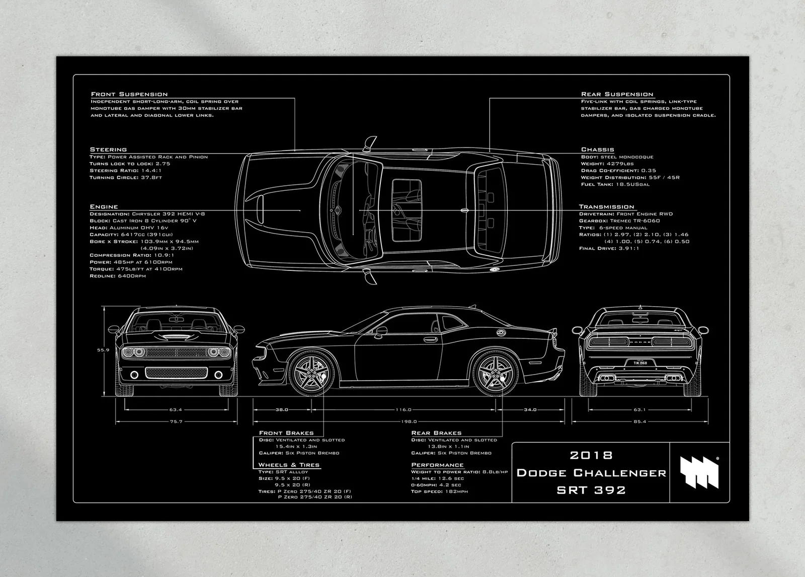 2018 Dodge Challenger SRT 392, the print, landscape