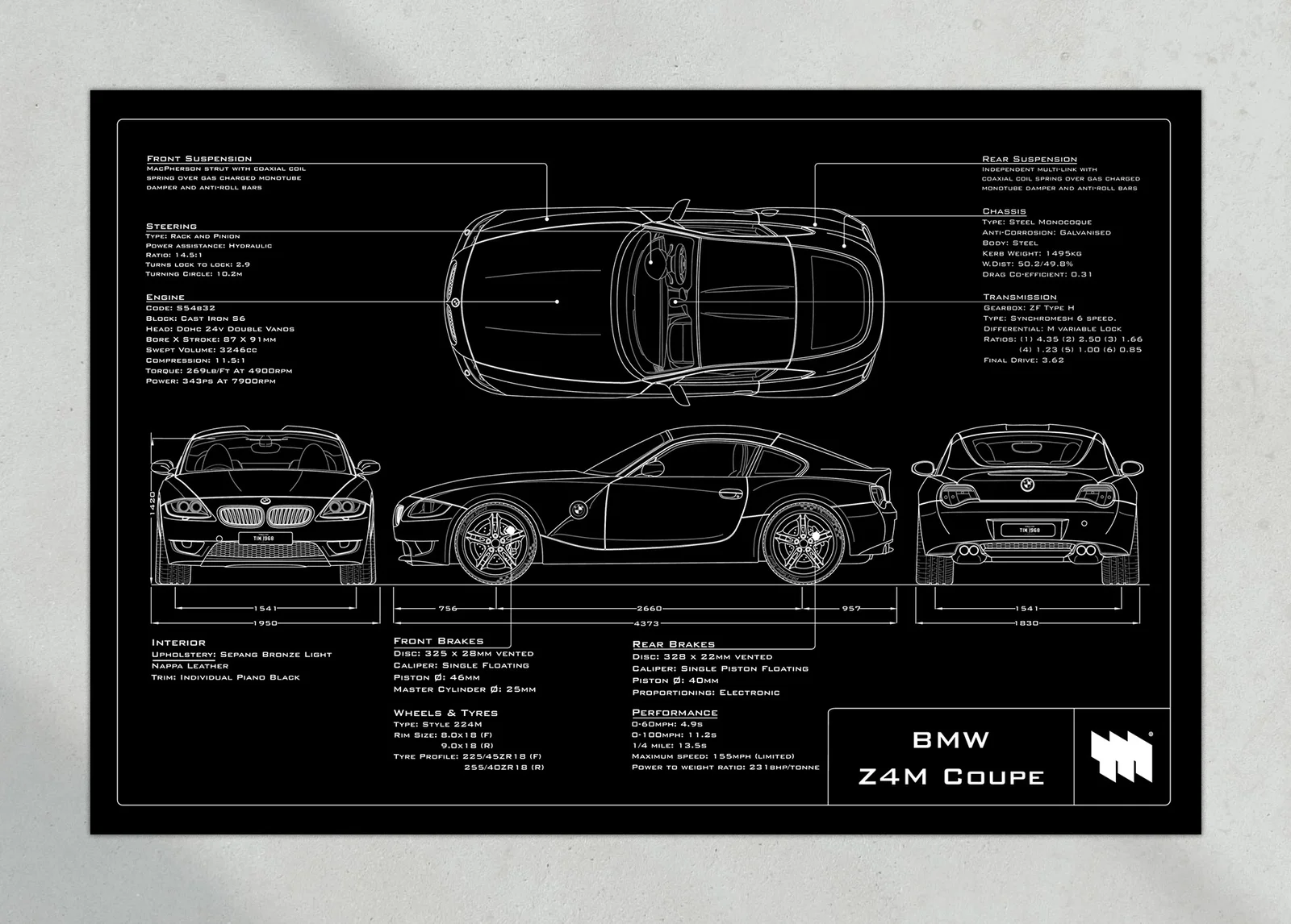 BMW Z4M Coupe, the print, landscape