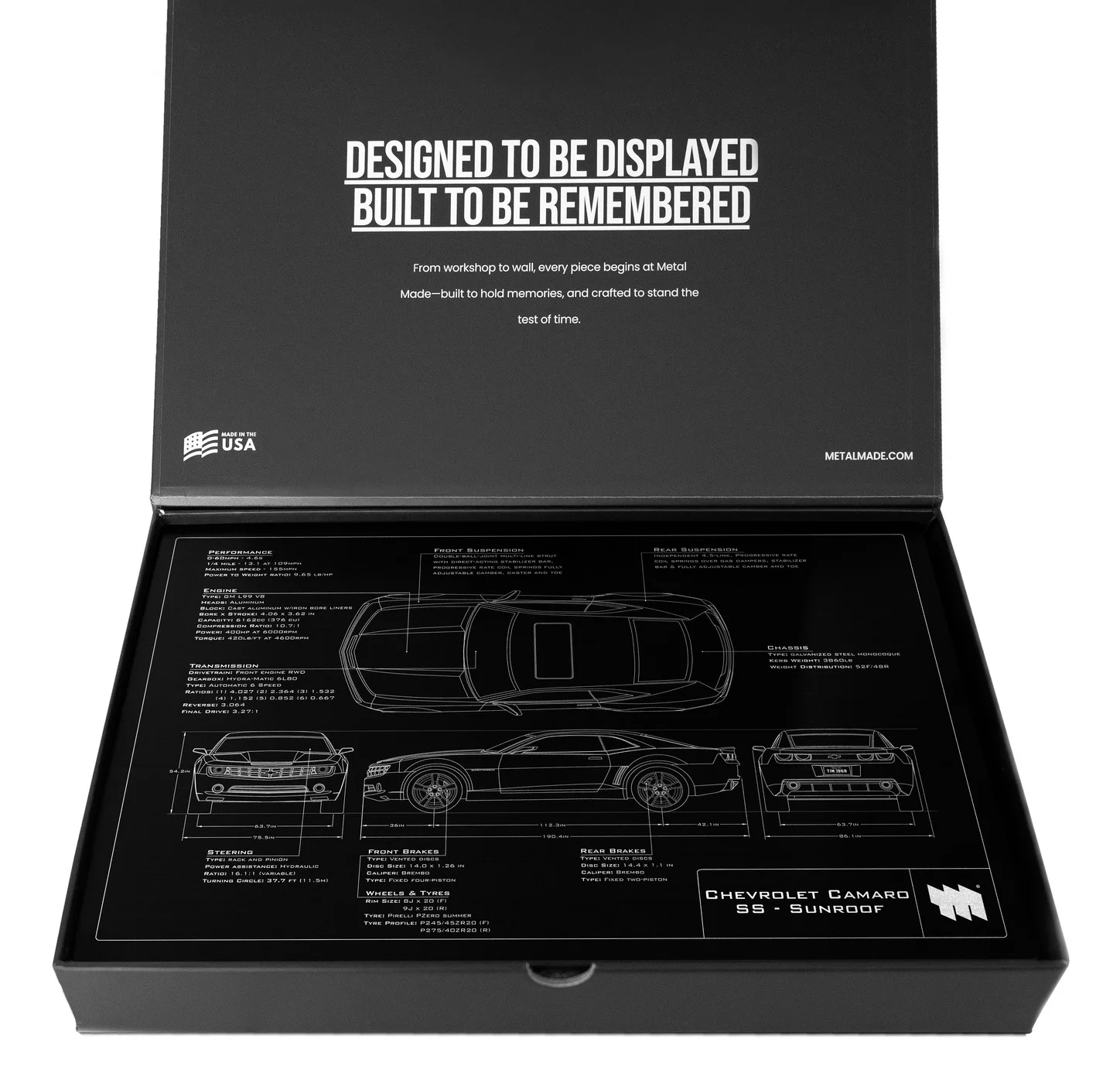 Chevrolet Camaro SS - Sunroof, in the metal made gift box, landscape plate