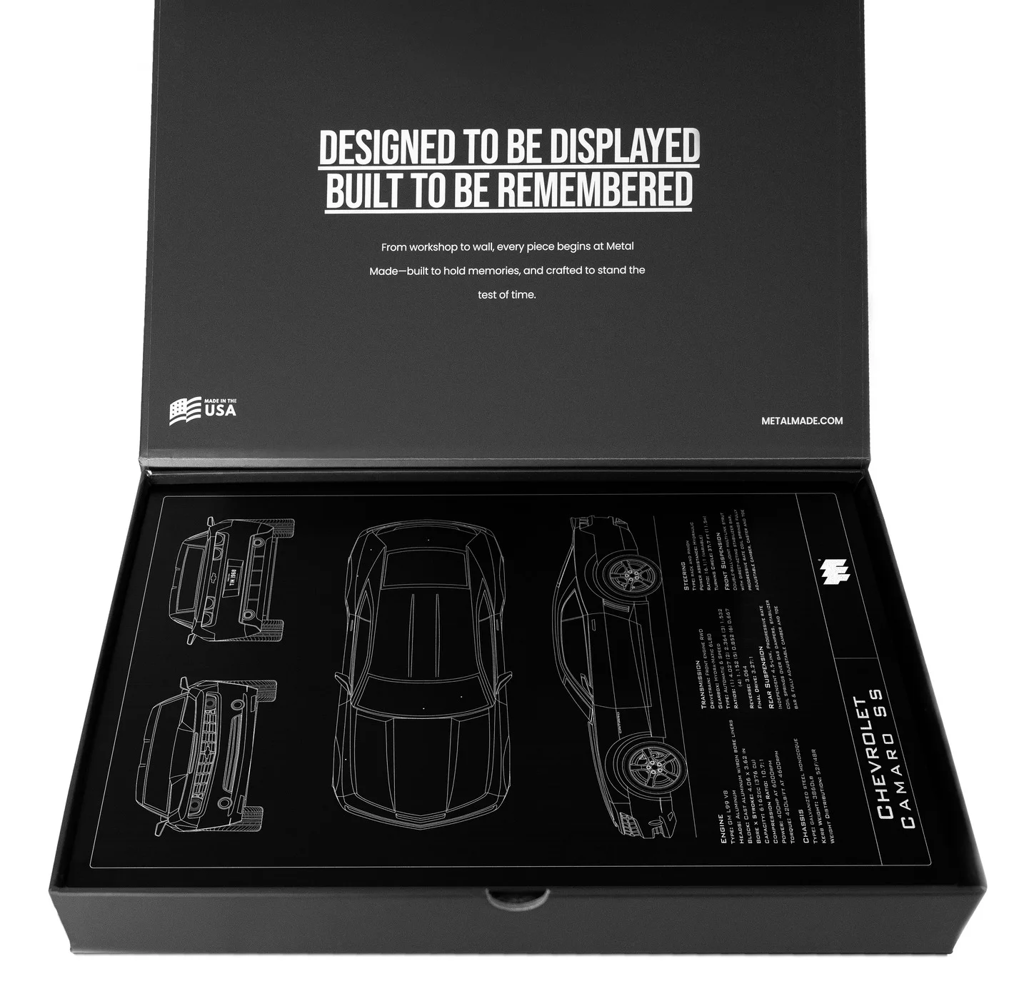 Chevrolet Camaro SS, in the metal made gift box, portrait plate